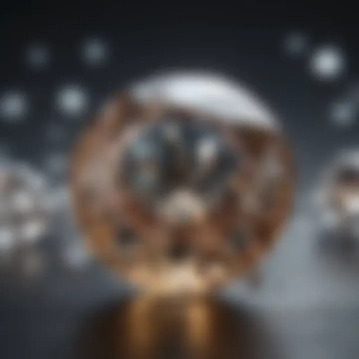Visual representation of the chemical structure of diamond