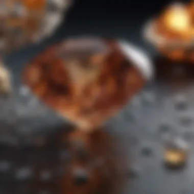 Artistic creation using diamond grit powder as a medium
