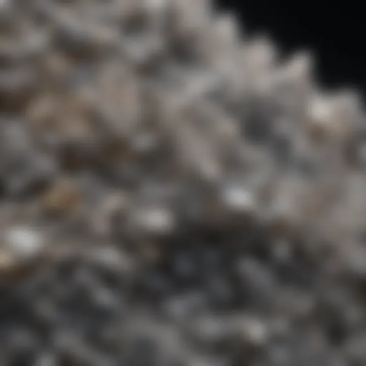 Close-up view of diamond grit powder showcasing its crystalline structure