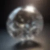 Diamond seed crystal under microscope
