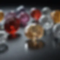 Elegant diamond size comparison