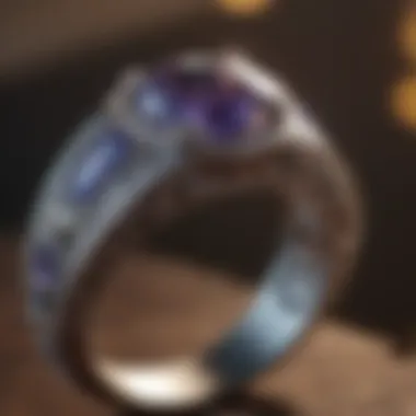 Close-up of a durable ring showcasing fine craftsmanship