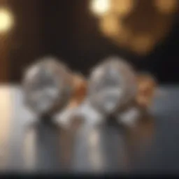 An elegant pair of diamond stud earrings showcasing brilliance and clarity