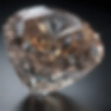 Close-up of diamond clarity and cut details
