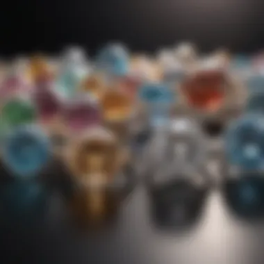 Diverse diamond options available at a jewelry store