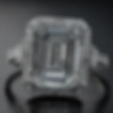 Exquisite Craftsmanship Exquisite craftsmanship showcasing the 2kt emerald cut diamond ring