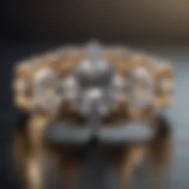 Symbolic significance of diamonds on a gold ring