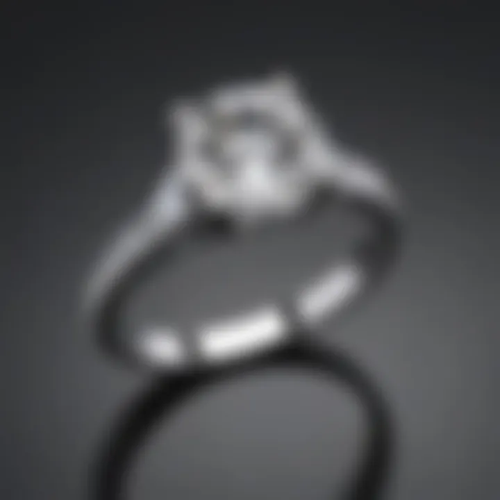 Graceful Curve 3 ct White Gold Engagement Ring