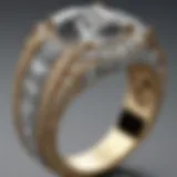 Exquisite 18-Carat Gold Ring with Diamond Embellishments