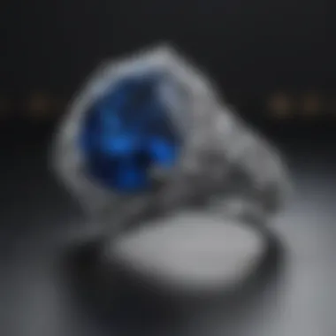 Sapphire Opulence Luxurious sapphire embellished wedding ring