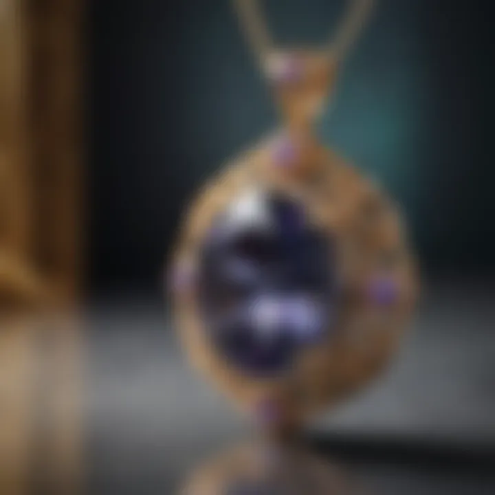 Elegant Alexandrite Pendant Displayed in Luxurious Setting