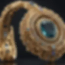 Elegant gold jewelry with intricate designs