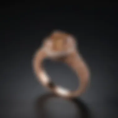 Rose Gold Diamond Ring Elegant 2 Carat Diamond Ring Set in Rose Gold