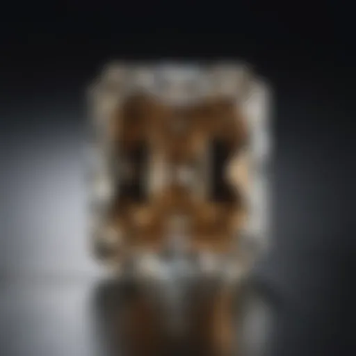 Elegant elongated radiant cut diamond with hidden halo