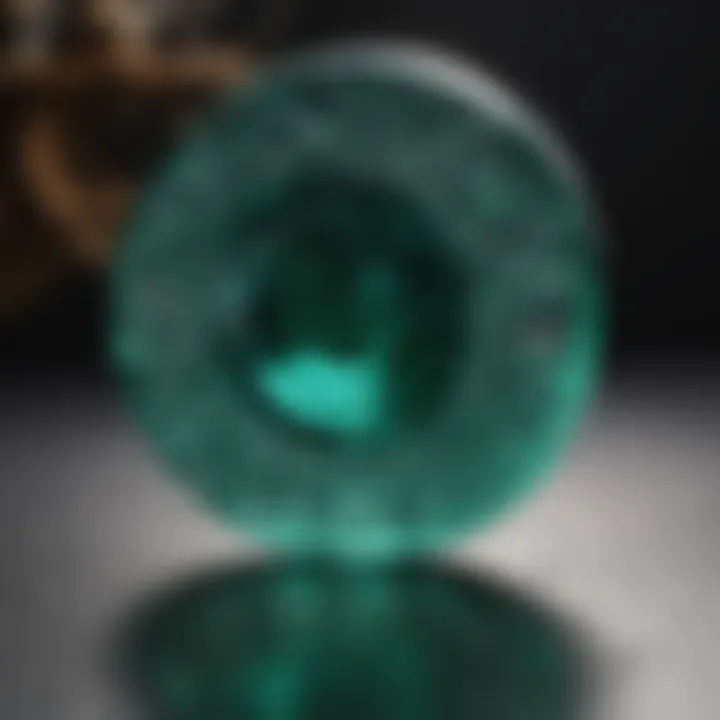 Emerald Under Magnifying Glass