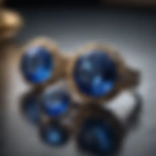 Glistening Blue Sapphires in Natural Setting