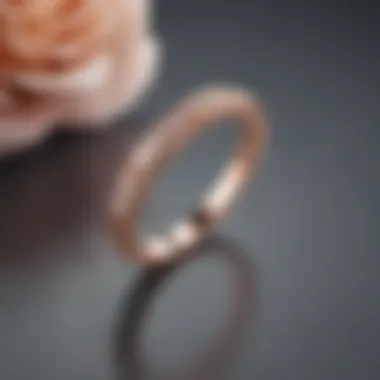 Minimalist rose gold engagement band