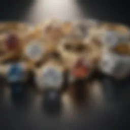 Elegant collection of gold engagement rings showcasing various styles