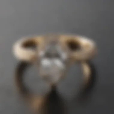 Unique pear-shaped diamond engagement ring with a twisted band