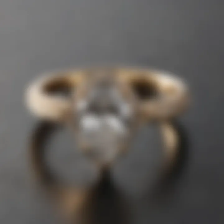 Unique pear-shaped diamond engagement ring with a twisted band