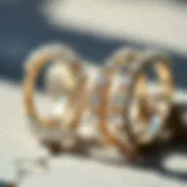 Comparison chart highlighting the differences between eternity and half eternity bands