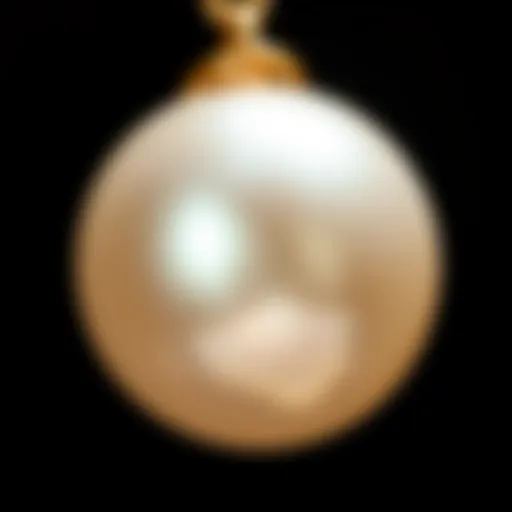 Close-up of a natural pearl displaying its unique luster