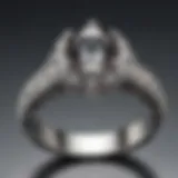 Close-up of a stunning platinum engagement ring showcasing its brilliance
