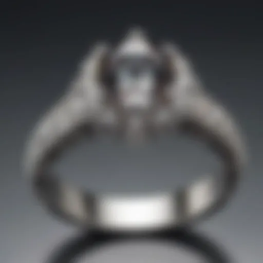 Close-up of a stunning platinum engagement ring showcasing its brilliance