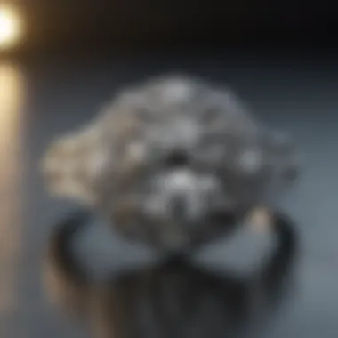 Elegance in Platinum An elegant display of a platinum ring with diamond accents