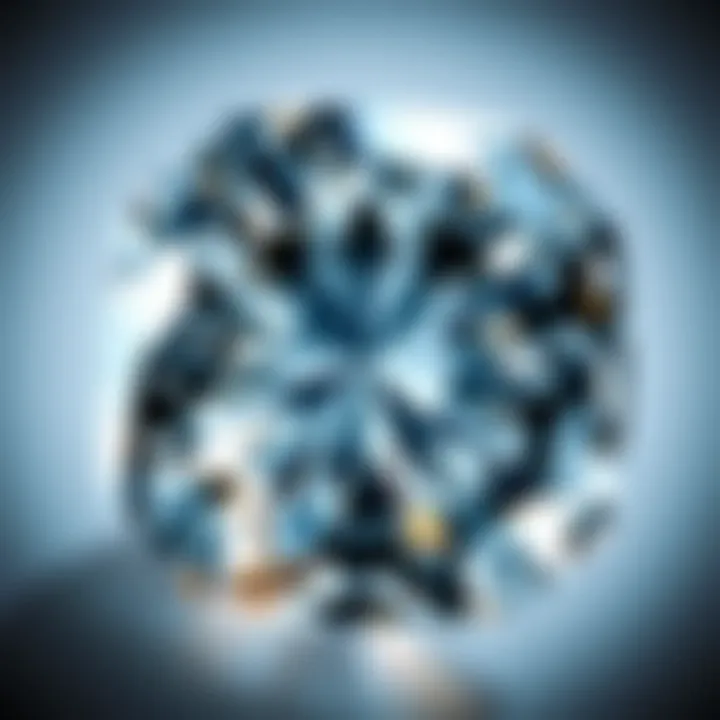 Detailed view of Asscher cut diamond showcasing its unique facets