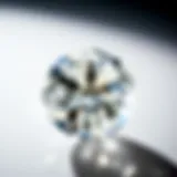 Close-up view of a certified diamond showcasing its brilliance and clarity.