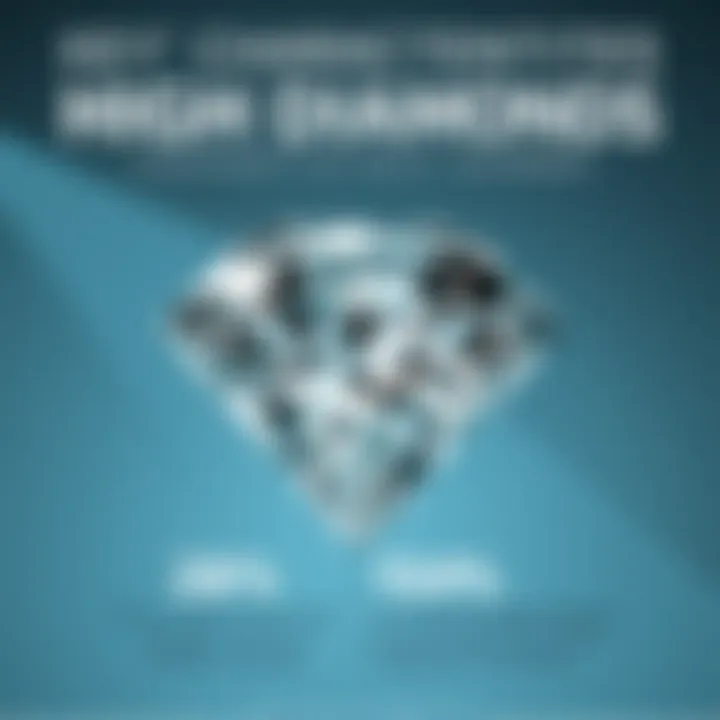 An infographic illustrating the key characteristics of high-quality diamonds.