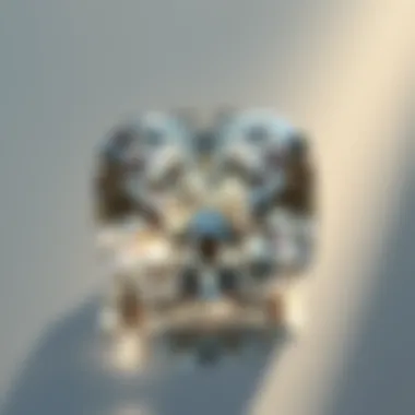 Elegant Cushion cut diamond reflecting light in various angles