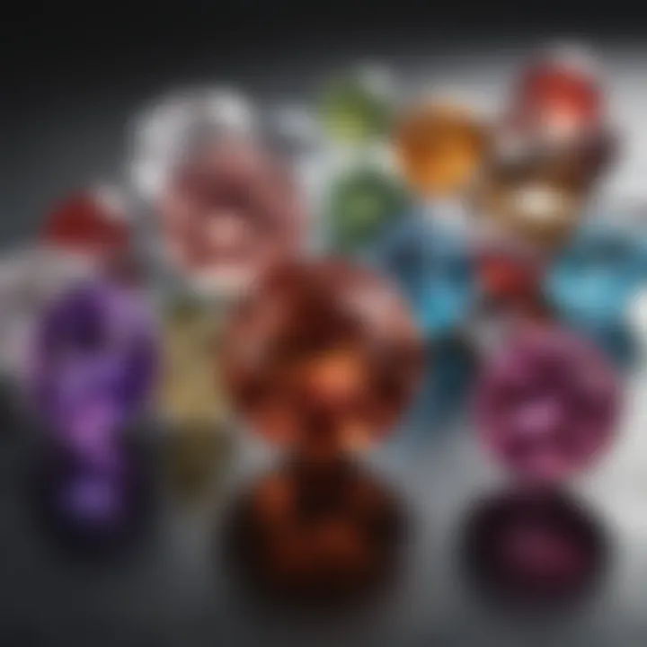 A collection of various gemstones including trumiracle diamonds, highlighting their unique features.