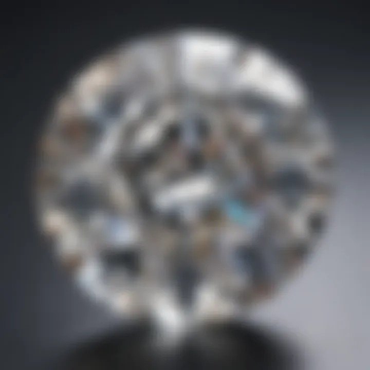 Close-up view of a sparkling lab-grown diamond showcasing its clarity and brilliance