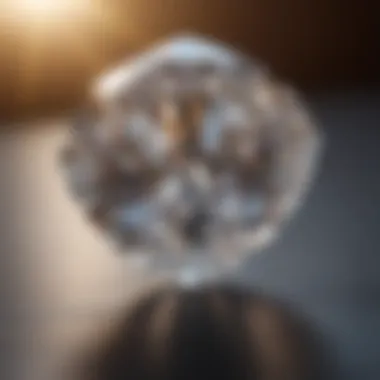 Natural diamond set in a luxurious setting, highlighting its unique characteristics