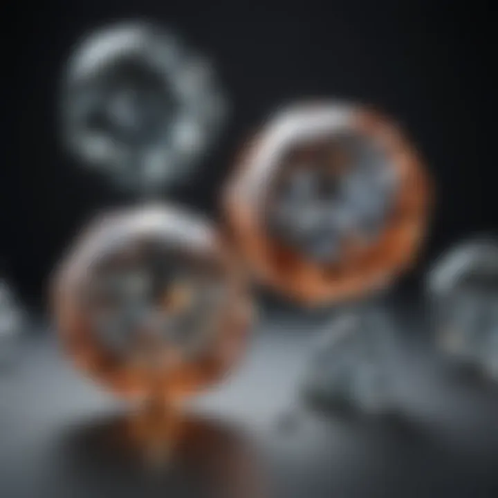 A visual comparison of the chemical structure of lab-grown diamonds versus natural diamonds.