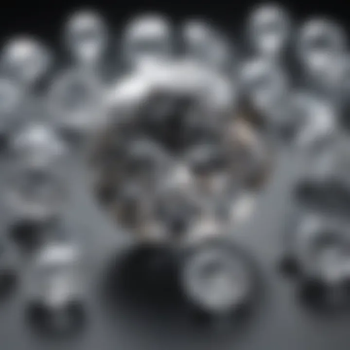 A market trend graph showing the rising popularity of lab-grown diamonds over time.