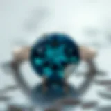 Glistening teal sapphire showcasing its unique hue