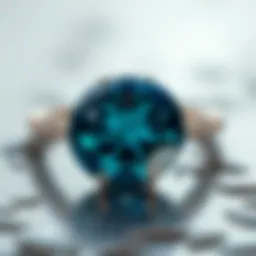 Glistening teal sapphire showcasing its unique hue