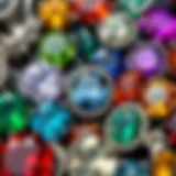 A stunning array of unique gemstones showcasing vibrant colors
