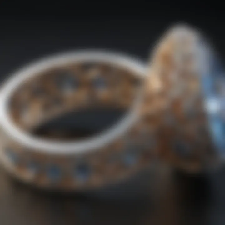 Elegant band with intricate lace-like design