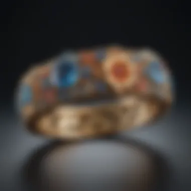 Vintage-inspired band with ornate floral motifs