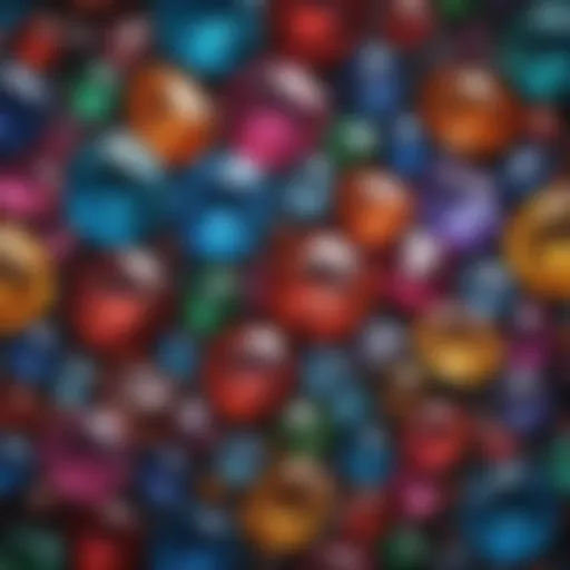 A stunning array of gemstones showcasing vibrant colors