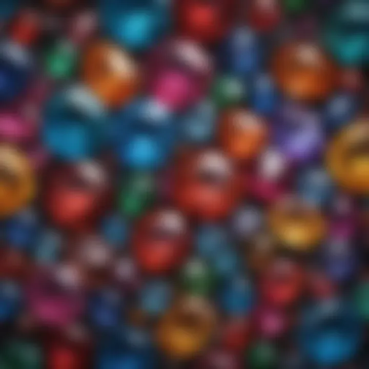 A stunning array of gemstones showcasing vibrant colors