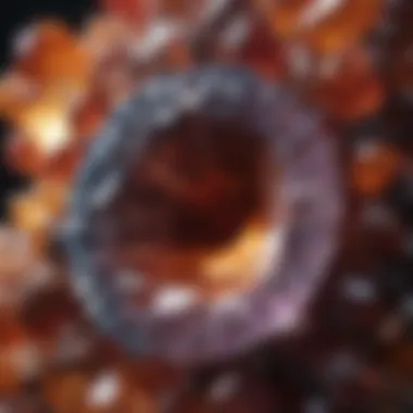 Intricate Texture of Raw Gemstones Close-up of a raw gemstone revealing its unique texture