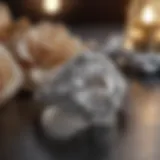 Elegant white gold diamond ring against a luxurious backdrop