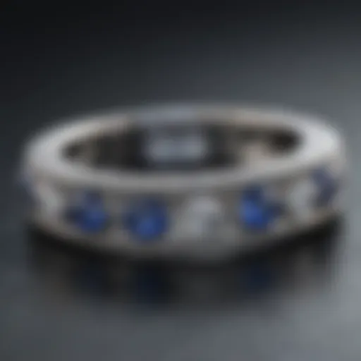 Elegant Blue Nile wedding band featuring intricate design