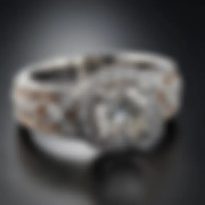 Exquisite diamond wedding ring shimmering under the light