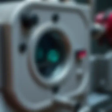 Close-up of cabochon machine's operational panel